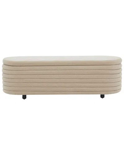 Safavieh Couture Jaymie Boucle Storage Bench In Brown