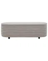 Safavieh Couture Jaymie Linen Storage Bench In Grey