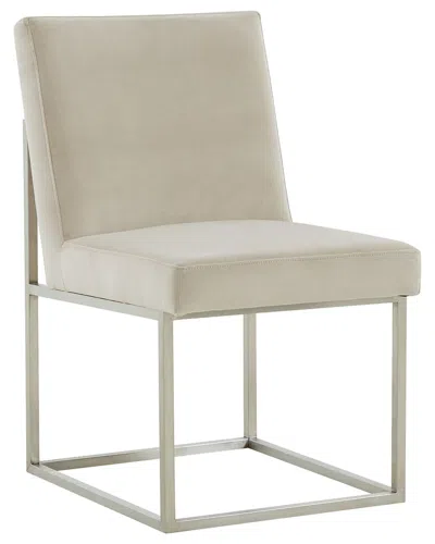 Safavieh Couture Jenette Velvet Dining Chair In Taupe