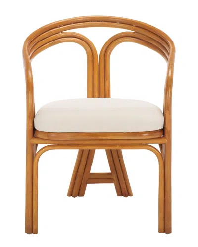Safavieh Couture Jennabrook Rattan Accent Table In Brown