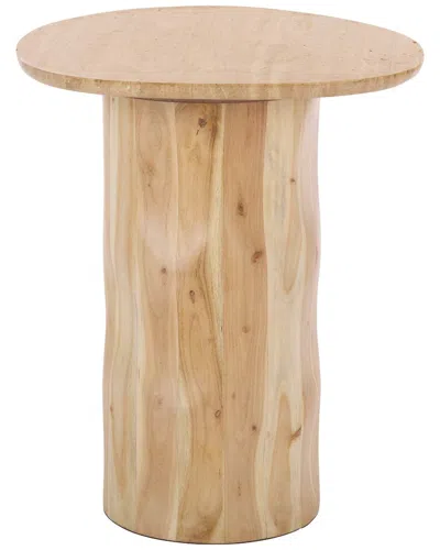 Safavieh Couture Jennamira Travertine Accent Table In Neutral