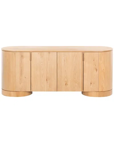 Safavieh Couture Jesbelina Oval 4 Door Wood Sideboard In Brown