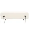 Safavieh Couture Jessa Boucle Bench In White