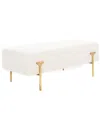 Safavieh Couture Jessa Boucle Bench In White