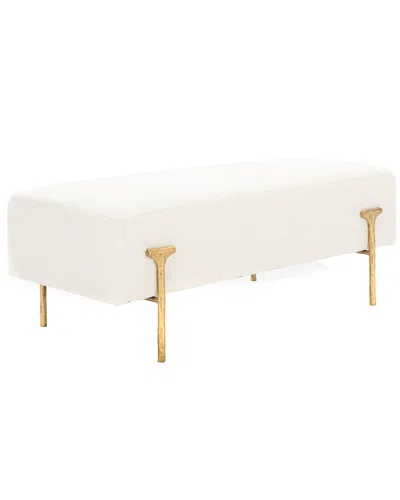 Safavieh Couture Jessa Boucle Bench In White