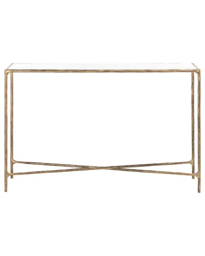Safavieh Couture Jessa Forged Metal Rectangle Console Table In Gold