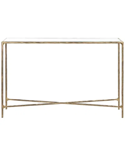 Safavieh Couture Jessa Forged Metal Rectangle Console Table In Gold