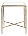 Safavieh Couture Jessa Metal Square End Table In Gold