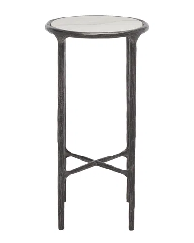 Safavieh Couture Jessa Metal Tall Rd End Table In Black