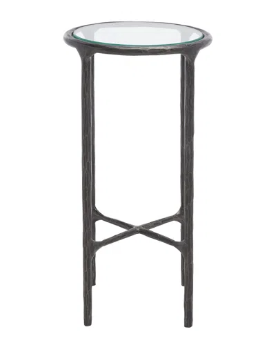 Safavieh Couture Jessa Metal Tall Rd End Table In Black