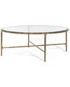 Safavieh Couture Jessa Oval Metal Coffee Table In Gold