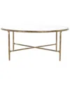 Safavieh Couture Jessa Round Metal Coffee Table In Gold