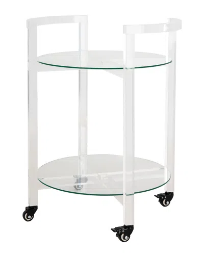 Safavieh Couture Jules 2-tier Acrylic Bar Cart In White