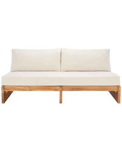 Safavieh Couture Julianne Brazilian Teak Patio Sofa In Natural