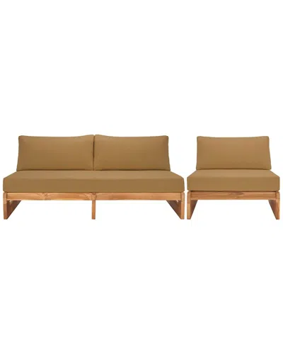Safavieh Couture Julianne Teak Patio Chair In Brown
