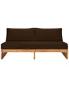 Safavieh Couture Julianne Teak Patio Sofa In Brown