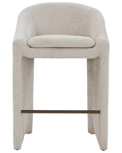Safavieh Couture Kagan Chenille Barstool In White
