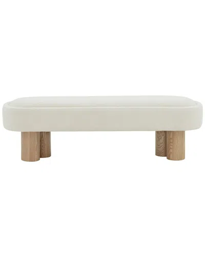 Safavieh Couture Katianna Boucle Bench In White