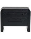 Safavieh Couture Katrina Wood 2 Drawer Nightstand In Black