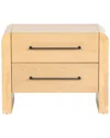 Safavieh Couture Katrina Wood 2 Drawer Nightstand In Brown