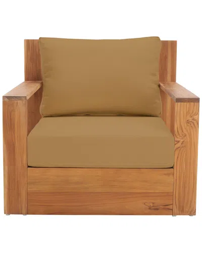 Safavieh Couture Kauai Brazil Teak Patio Chair In Brown