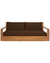 Safavieh Couture Kauai Brazil Teak Patio Sofa In Brown