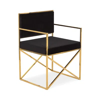 Safavieh Couture Kian Velvet Directors Chair In Black
