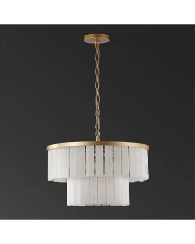 Safavieh Couture Kiandra Marble 2-tier Chandelier In Gold