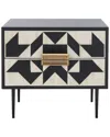 Safavieh Couture Kimori 2 Drawer Nightstand In Black