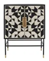 Safavieh Couture Kimori 3-shelf Bar Cabinet In Black