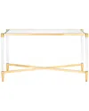 Safavieh Couture Kyla Acrylic Console Table In Gold