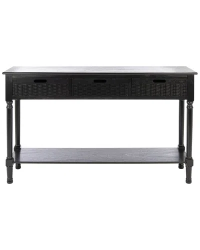 Safavieh Couture Landers 3 Drawer Console In Black