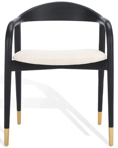Safavieh Couture Laryssa Curved Back Dining Chair In Black