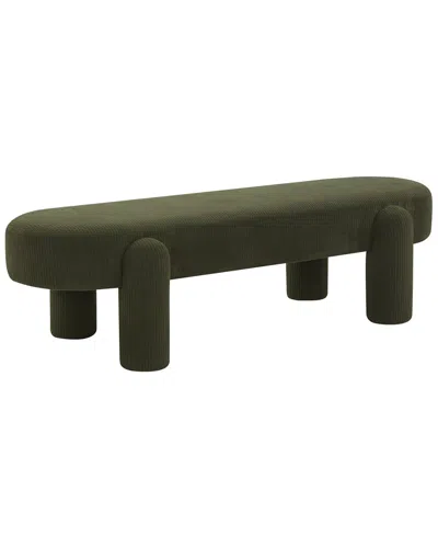 Safavieh Couture Laurence Corduroy Bench In Green