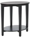 Safavieh Couture Leonardi Oval Wood Accent Table In Black