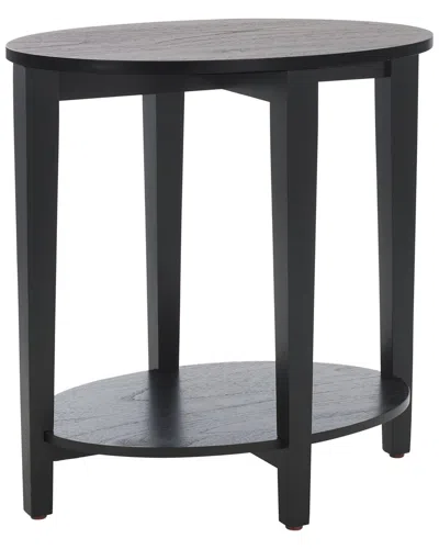Safavieh Couture Leonardi Oval Wood Accent Table In Black