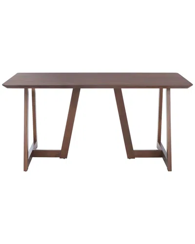 Safavieh Couture Leroux Rectangle Wood Dining Table In Brown