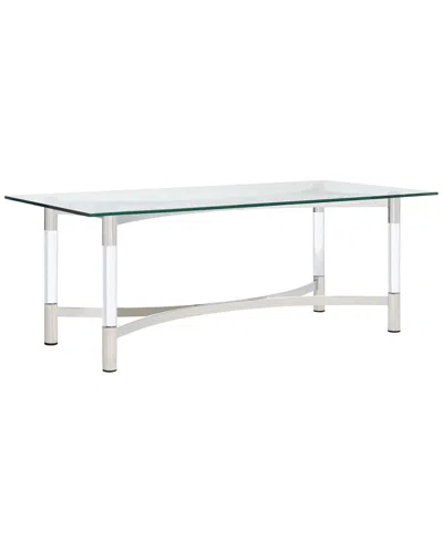 Safavieh Couture Letty Acrylic Coffee Table In Silver