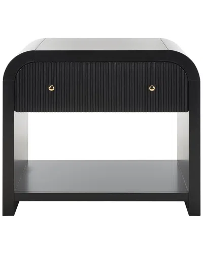 Safavieh Couture Liabella 1-drawer Curved Nightstand In Blue