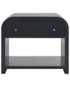 Safavieh Couture Liabella 1-drawer Curved Nightstand In Blue