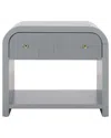 Safavieh Couture Liabella 1-drawer Curved Nightstand In Grey