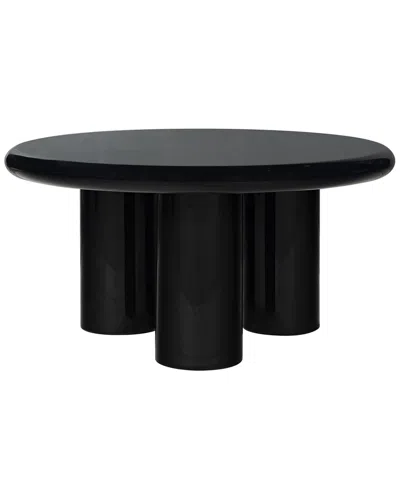 Safavieh Couture Lollita Round Concrete Coffee Table In Black