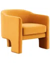 Safavieh Couture Londyn Velvet Accent Chair In Pumpkin
