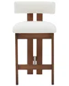Safavieh Couture Macey Boucle Counter Stool In White