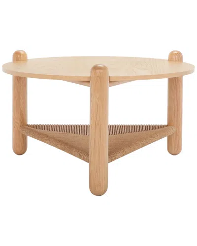 Safavieh Couture Macianna Woven-shelf Coffee Table In Brown