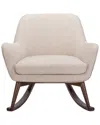 Safavieh Couture Mack Mid Century Rocking Chair In Oatmeal