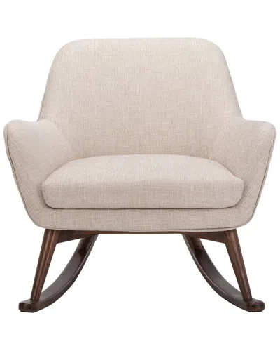 Safavieh Couture Mack Mid Century Rocking Chair In Oatmeal