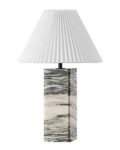 Safavieh Couture Mackenzie Square Marble Table Lamp In Gray