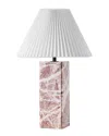 Safavieh Couture Mackenzie Square Marble Table Lamp In Pink