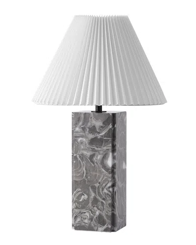Safavieh Couture Mackenzie Square Marble Table Lamp In Gray